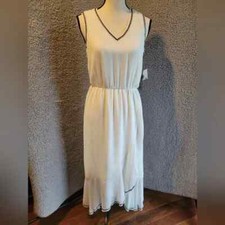 Vince Camuto "summer oasis" ivory maxi dress, sleeveless size 0 NEW
