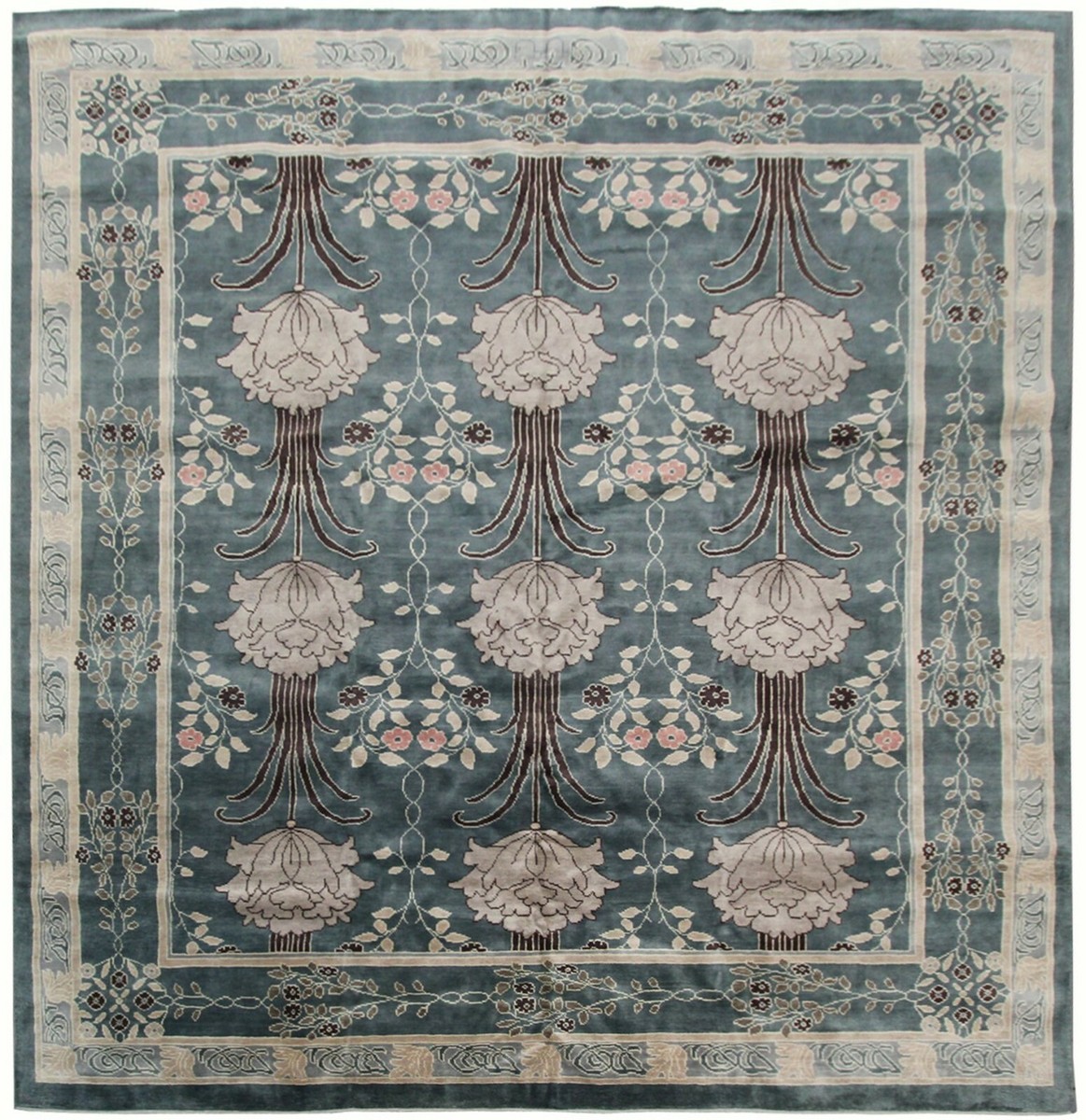 Vintage Arts & Crafts Rug Rare Art Nouveau Rug William