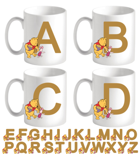 Personalised Winnie The Pooh Piglet COASTER - Letter A. Custom Order