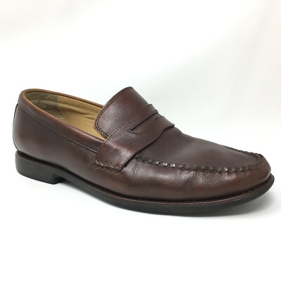 Johnston Murphy Ainsworth Penny Loafers Dress Shoes Mens Size Brown 