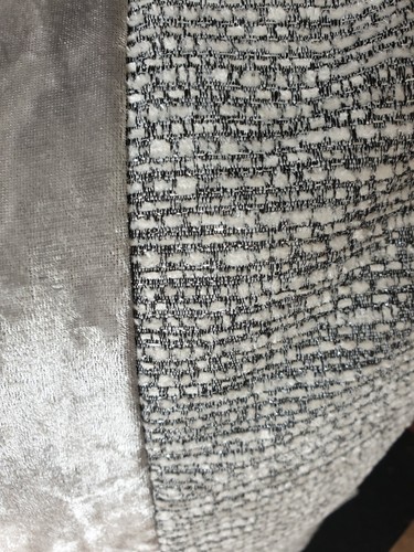 2 Of 22 x 22 Inch Panel cushion covers Grey Fur, Silver Crush Velvet And Sparkle - Picture 2 of 2