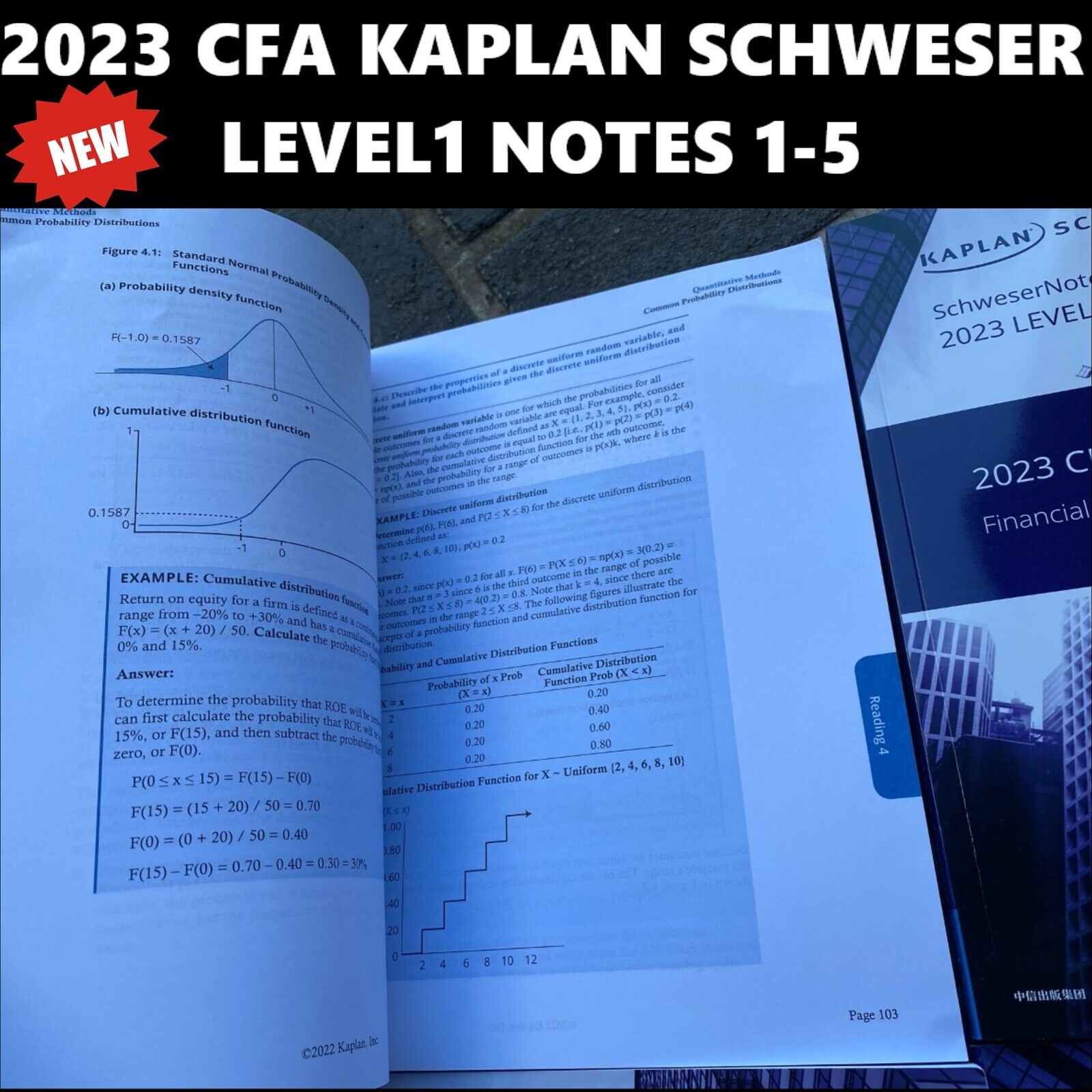 BRAND NEW 2023 CFA Level 1 Kaplan Schweser Notes Books 1-5 + QUICKSHEET