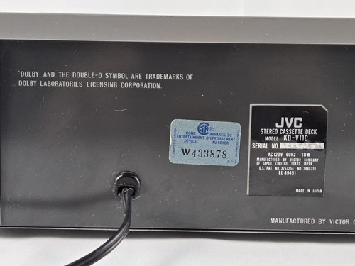 Vintage JVC Stereo Cassette Deck Model KD-V11C Tested READ Condition Description - Picture 10 of 14