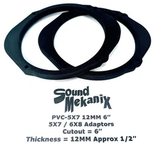 5X7 Sound Mekanix Universal PVC-5X7 12MM 6” 5x7/ 6x8 to 6.5" Adaptor Pair