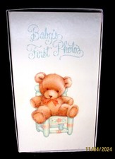 Hallmark Teddy Bear Baby's First Photos Album. W/ Photo Pages, Includes Invites