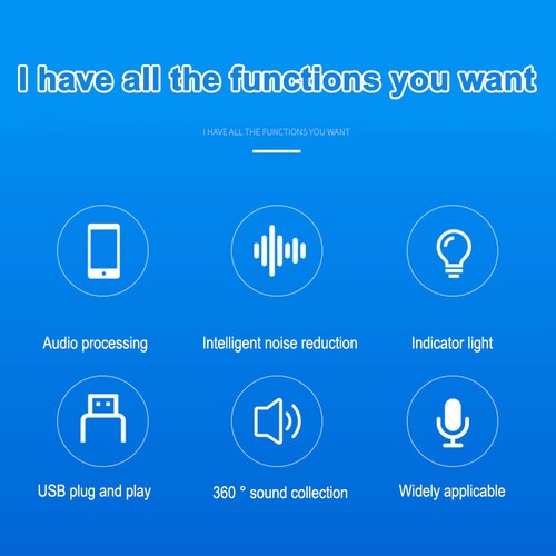 Desktop USB Conference Speakerphone Microphone 360° Omnidirectional Pickup MIC - Picture 12 of 12