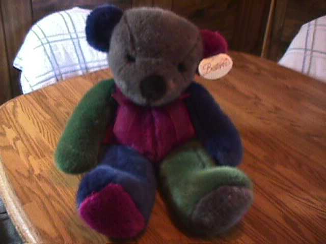 big rainbow teddy bear