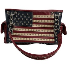 Montana West Usa America Red White Blue Bling Concealed Carry Purse Handbag