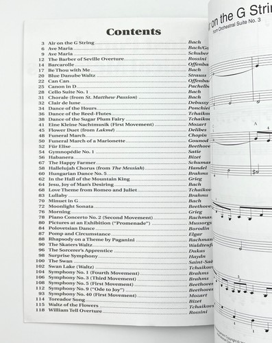 50 Most Popular Classical Melodies Piano Note Transcription Songbook - Picture 3 of 24