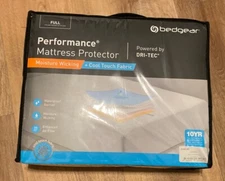 BEDGEAR Dri-Tec Performance Mattress Protector, Moisture Wicking, Size Full NWT