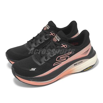 Skechers Max Cushioning Propulsion Black Rose Gold Women Running  128901-BKRG