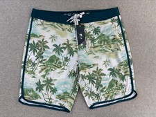 NWT William Murray THE ROUGH LIFE Board Shorts Men's 36 Green - 8"