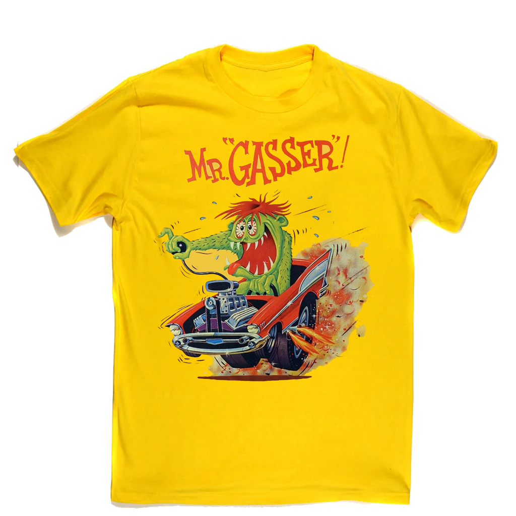 70s~ ED ROTH エドロス Wild Willys エアブラシTシャツ Mr Gasser Ed Roth Rat Fink Shirt Funny Yellow Unisex Size S-45XL