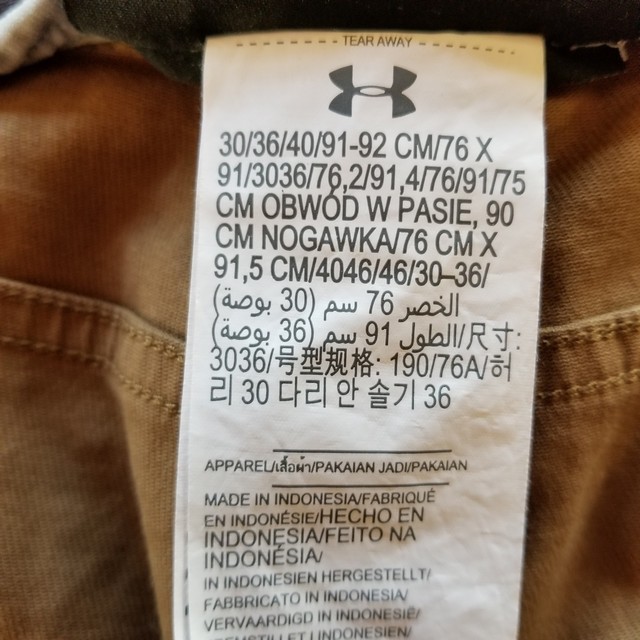 Under Armour Payload Pants Men W30 L36 Straight 1305042-257 MSRP $79.99 for sale online
