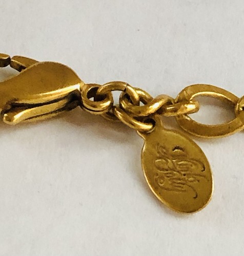 Signed KIRKS FOLLY AB Crystal Heart Dog Bone & Paw Gold Tone Tassel Necklace - Picture 4 of 9
