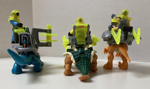 Imaginext Dino Riders Fisher-Price Raptor, Dimetrodon, Ankylosaurier + Zubehör - Bild 14 von 19