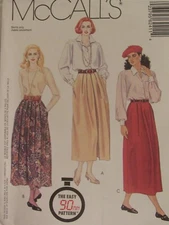 OOP McCALLS 6241 Misses 1-Hr Wrap Front Skirt in 3 Lengths PATTERN S-M/10-16 UC