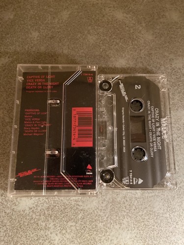 Malice Crazy In The Night Cassette Liege Lord Agent Steel Wild Dogs Warrant Thor - Picture 2 of 8