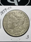 1879-CC MORGAN SILVER DOLLAR,  VF DETAILS