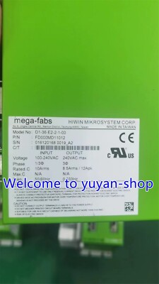 1PCS Used mega-fabs Servo Drive D1-36-E2-2-1-00 - FD000MD11012  #F11
