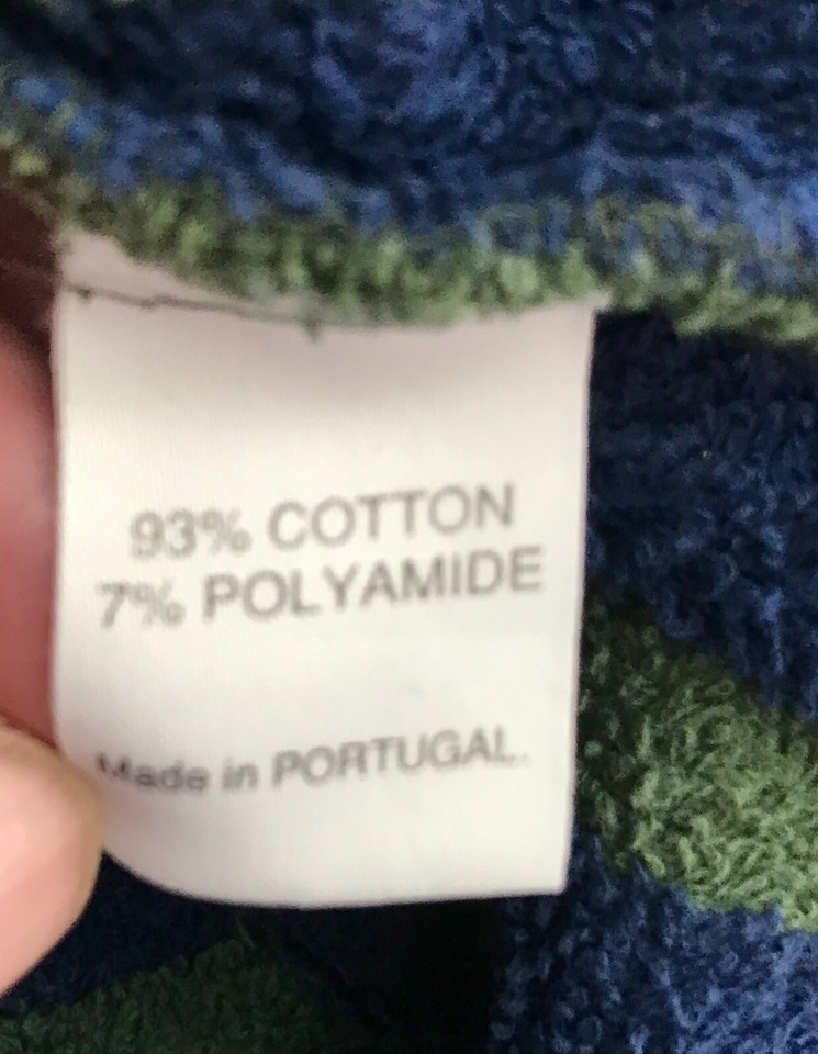 DEBENHAMS mens MEDIUM striped TOWELLING DRESSING GOWN bath robe BLUE