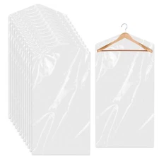 20 Pack Clear Plastic Garment Bags Dustproof Clothes Bags for Dry Cleaner Closet