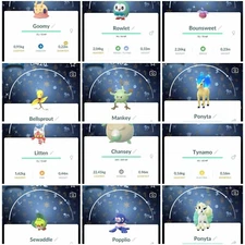 All Shiny Special Backgrounds December Community Day 2024 - PTC 20k Stardust
