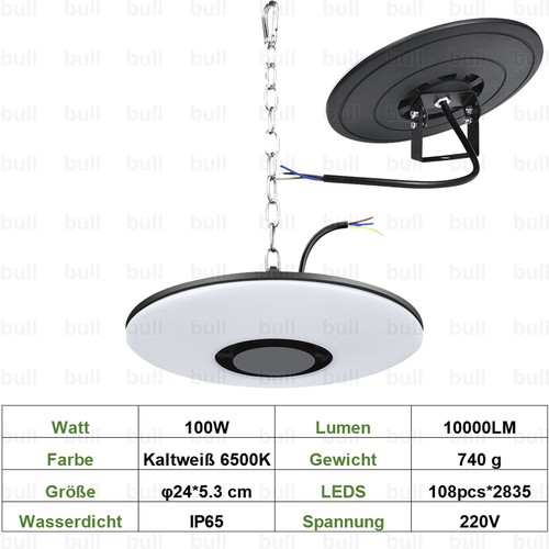 8x illuminazione sala UFO LED faretto da soffitto lampada da officina lampada industriale lampada - Foto 103 di 130