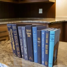 Lot of 6 Hardcover BLUE NAVY AQUA TEAL Shades Books for Staging Prop Decor 