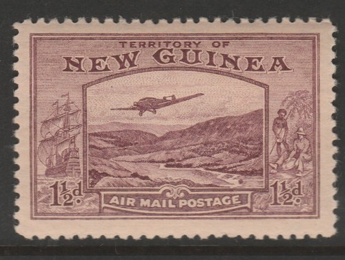 New Guinea MINT sg214 1939 Air 1½d claret
