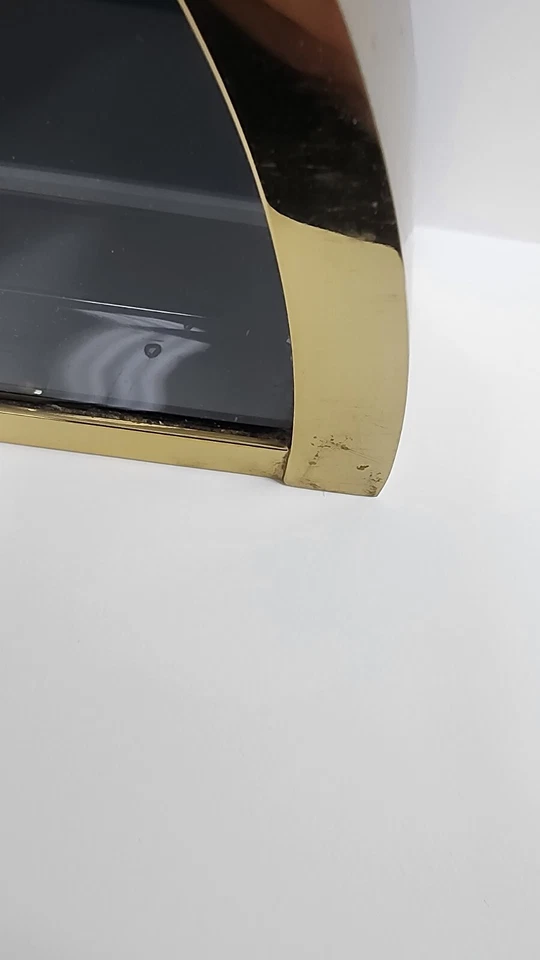 Vintage Seiko QQZ137G Half Moon Gold Black Mantle Clock Working Tuscan Match  - Image 4 of 4