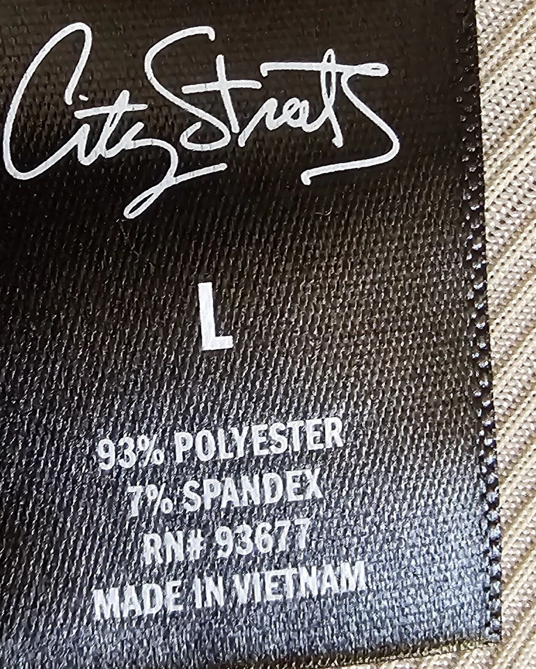 City Streets Womens Shirt Top Blouse Size L Large Brown Silver - Image 2 of 4