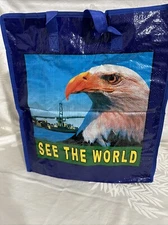 REUSABLE TOTE BAG  With Zip Closure