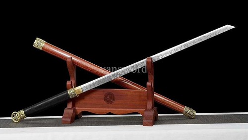 Chinese Dao 环首刀 Straight Sword High Quality 9260 Spring Steel KIRIHA-ZUKURISharp - Picture 2 of 10