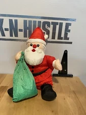 Vintage Stuffins Parachute Nylon Plush Santa 12”