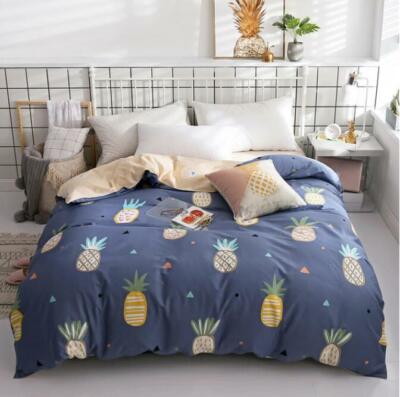 3D Pineapple Pattern ZHUA53 Bed Pillowcases Quilt Duvet Cover Set Queen King Zoe