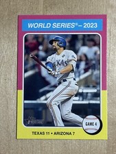 2023 World Series Game 4 Texas 11 Arizona 7 2024 Topps Heritage Card #464 SP