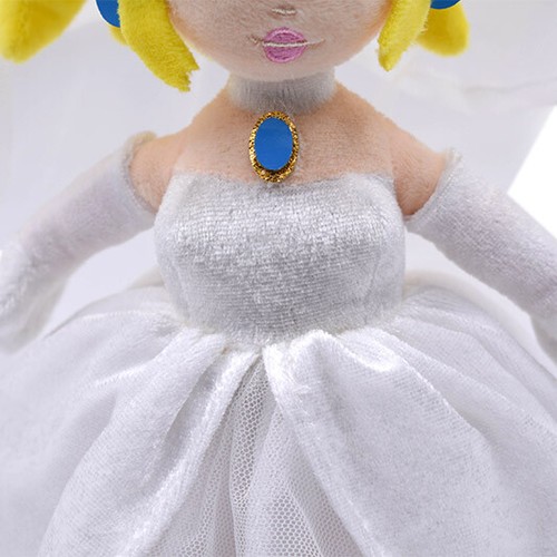 13" Super Mario Bros Wedding Princess Peach Plush Toys Soft Stuffed Doll Gifts - Picture 10 of 11