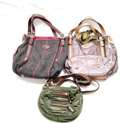 Tods Hand Bag  Hand Bag Shoulder Bag 3 set Grays Wool,Nylon,PVC 1186340 - Picture 1 of 9