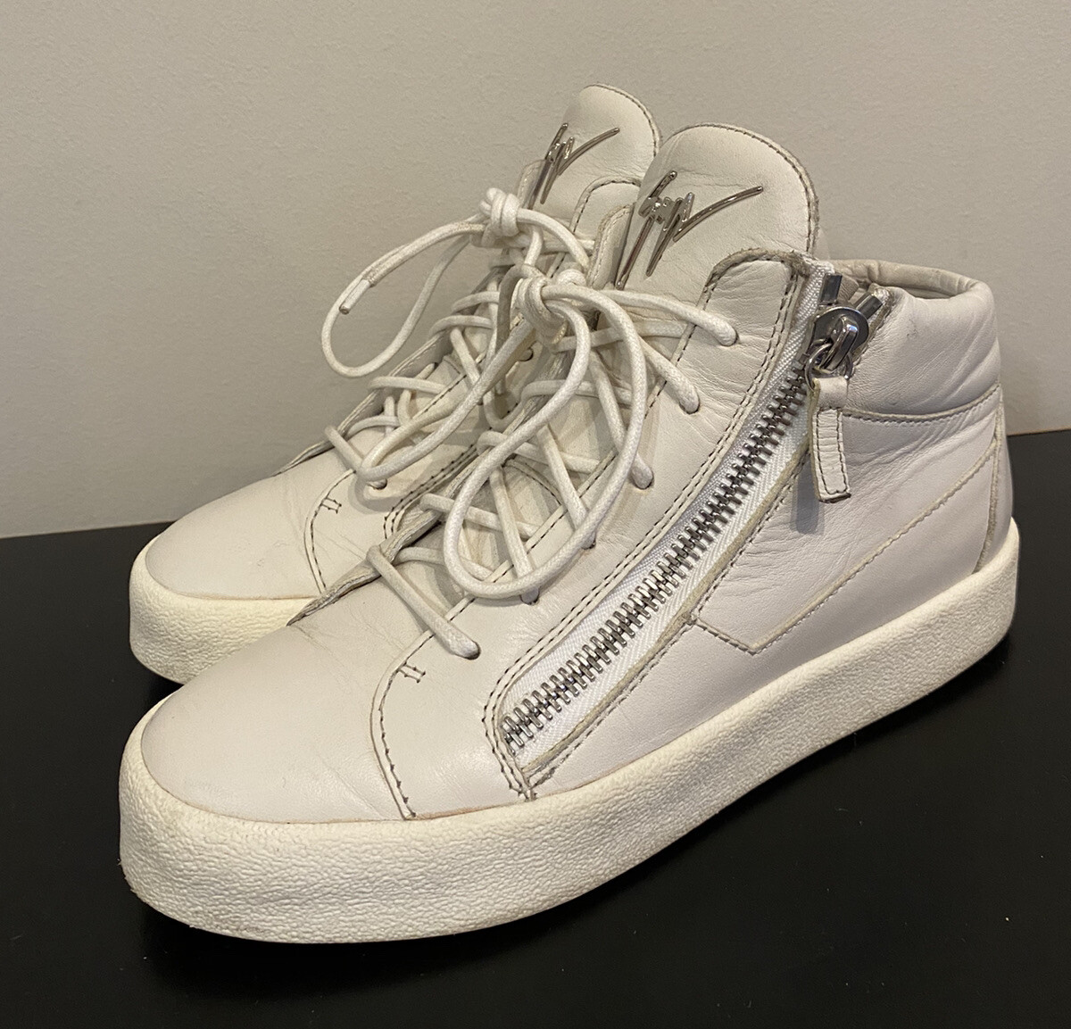 GIUSEPPE ZANOTTI HIGH TOP Kriss SNEAKER WOMEN WHITE 8 / 38 GIUSEPPE ZANOTTI HIGH TOP Kriss SNEAKER WOMEN WHITE 8 / 38