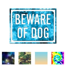 Beware Of Dog Sign - Vinyl Decal Sticker - Multiple Patterns  Sizes - ebn4024