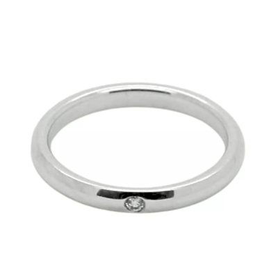 アクセサリー Tiffany&Co wedding rings peretti pt950 TIFFANY & CO. Elsa Peretti 950 Platinum Single Diamond