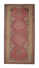1960s Vintage Kilim Rug: Handmade Wool Tribal Runner 11'3" x 4'10"