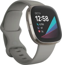 Fitbit Sense Advanced Smartwatch Silver, One Size (S & L Bands Included)
