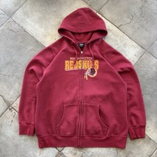 Y2K Washington Redskins Full Zip Hoodie Sweatshirt Fits Adult L NFL Team Apparel