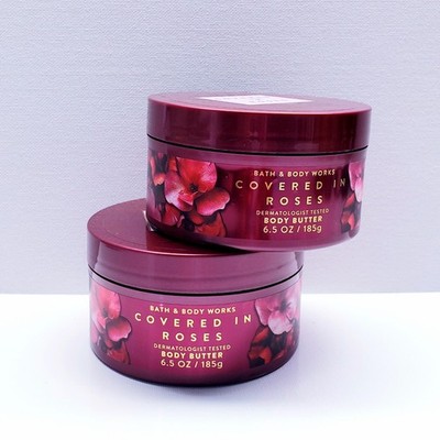 Bath & Body Works COVERED IN ROSES Body Butter, 6.5 oz/185g (2 pcs)