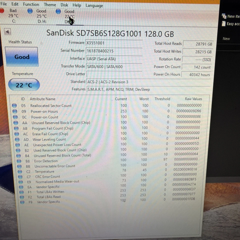 Sandisk 128GB X300s 2.5in SSD SATA III Solid State SD7SB3Q-128G-1001 - Image 2 of 2