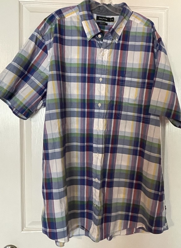 Mens Náutica 2XL Extra Long Stretch Shirt Short Sleeve