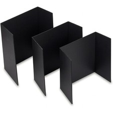 Trifold Poster Board 24x16 Inches Corrugated Display Board 3-Pack Black for