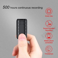 500 Stunden Aufnahme Mini Stimme Recorder versteckt Spion Abhörgerät 64GB